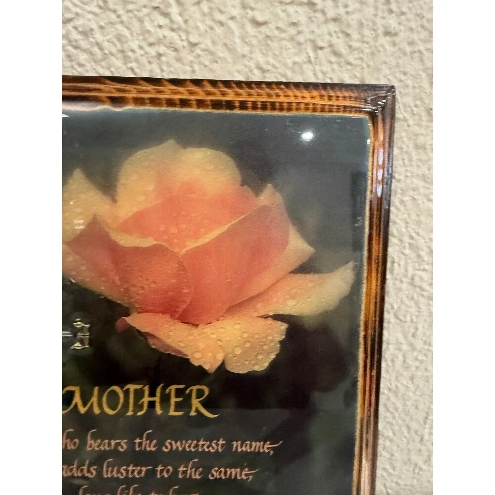 Vintage Mother Poem Wall Clock Rose Gift
